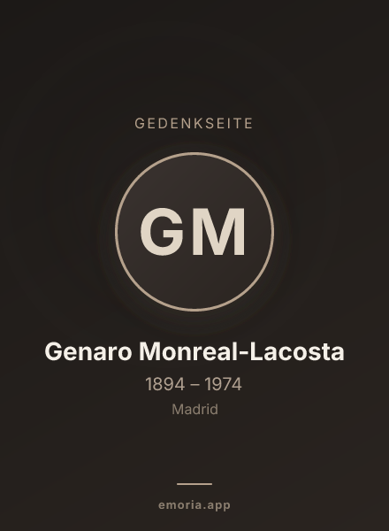 Gedenkportrait von Genaro Monreal-Lacosta