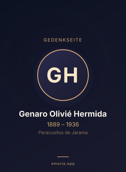 Gedenkportrait von Genaro Olivié Hermida