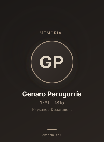 Memorial portrait of Genaro Perugorría