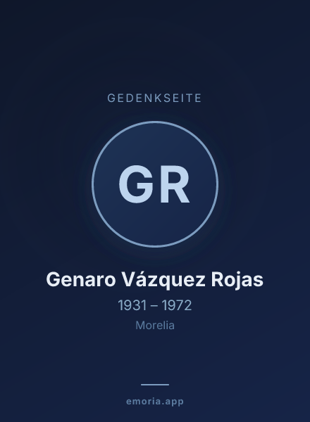 Gedenkportrait von Genaro Vázquez Rojas