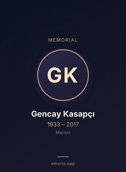 Memorial portrait of Gencay Kasapçı