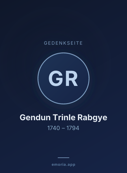 Gedenkportrait von Gendun Trinle Rabgye