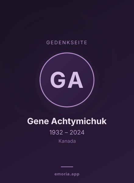 Gedenkportrait von Gene Achtymichuk