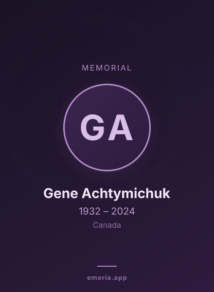 Memorial portrait of Gene Achtymichuk