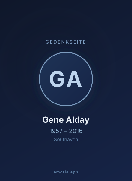 Gedenkportrait von Gene Alday