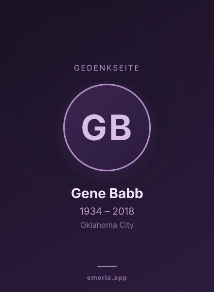 Gedenkportrait von Gene Babb