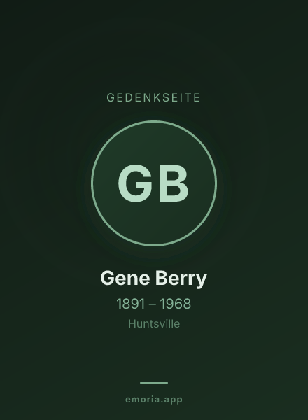 Gedenkportrait von Gene Berry
