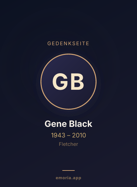 Gedenkportrait von Gene Black
