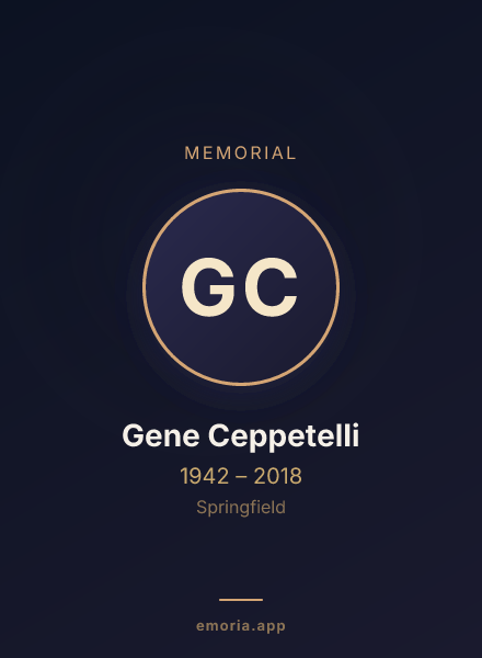 Memorial portrait of Gene Ceppetelli