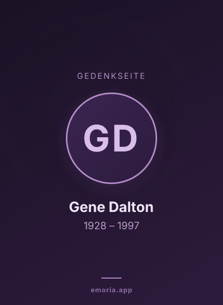 Gedenkportrait von Gene Dalton