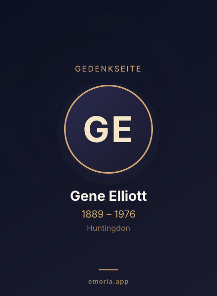 Gedenkportrait von Gene Elliott