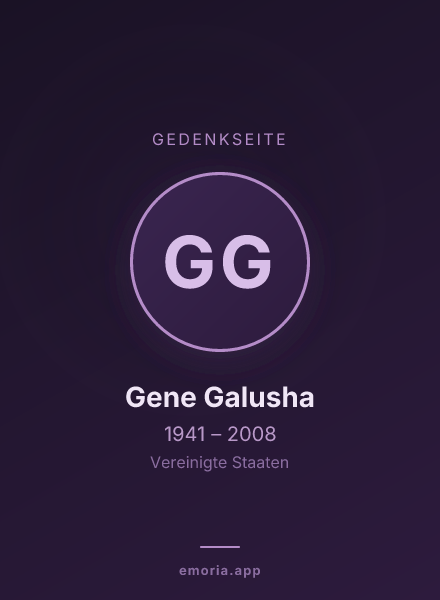 Gedenkportrait von Gene Galusha