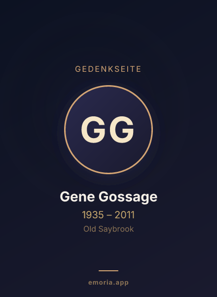 Gedenkportrait von Gene Gossage