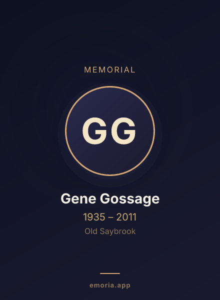 Memorial portrait of Gene Gossage