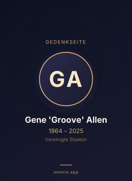 Gedenkportrait von Gene 'Groove' Allen