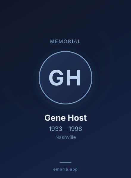 Memorial portrait of Gene Host