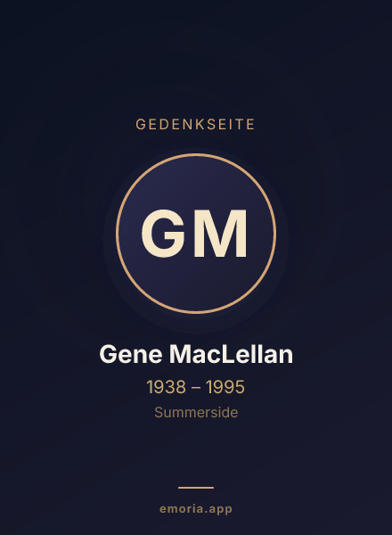 Gedenkportrait von Gene MacLellan