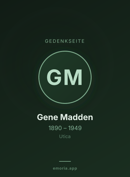 Gedenkportrait von Gene Madden