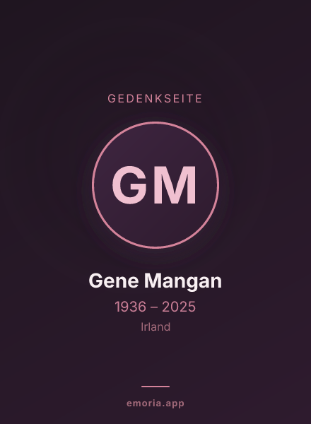 Gedenkportrait von Gene Mangan