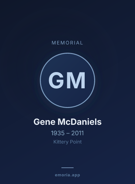 Memorial portrait of Gene McDaniels