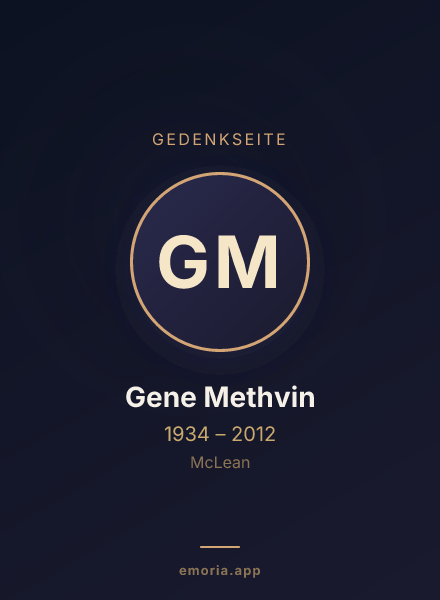 Gedenkportrait von Gene Methvin