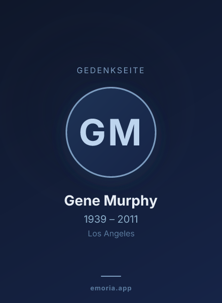 Gedenkportrait von Gene Murphy