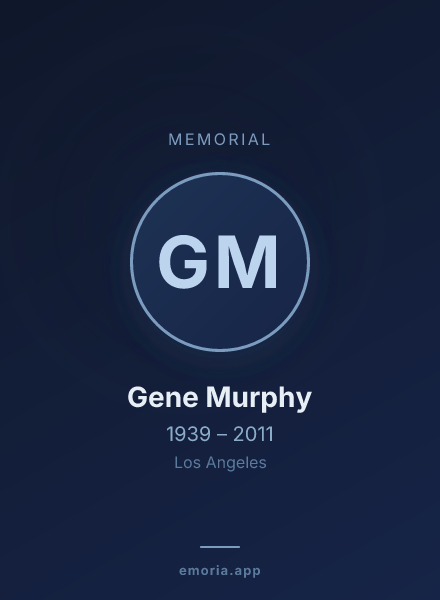 Memorial portrait of Gene Murphy
