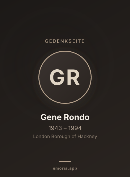 Gedenkportrait von Gene Rondo