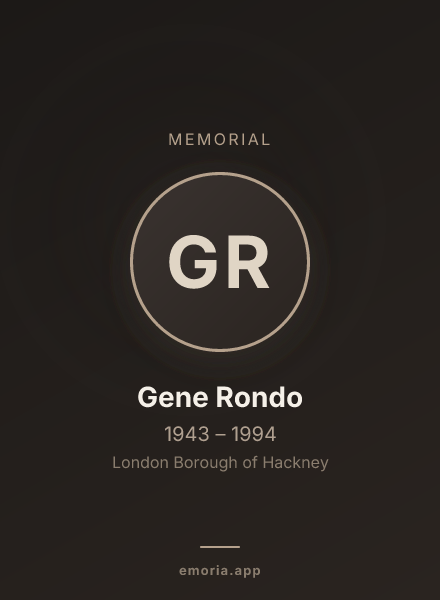 Memorial portrait of Gene Rondo