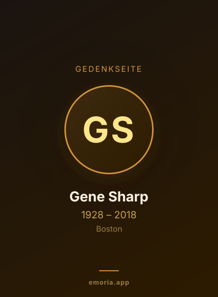 Gedenkportrait von Gene Sharp