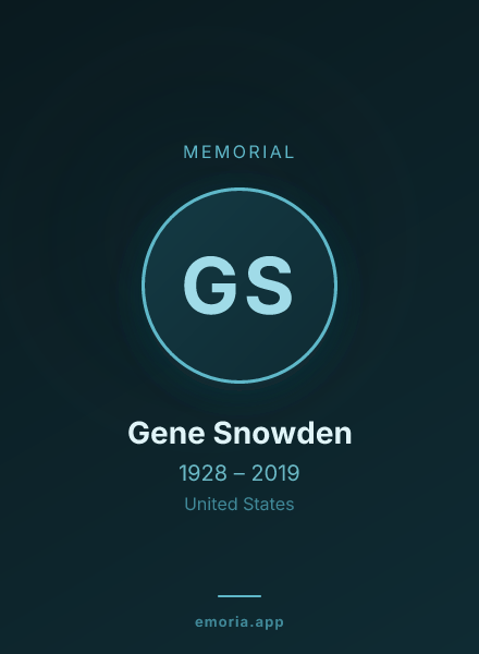 Memorial portrait of Gene Snowden