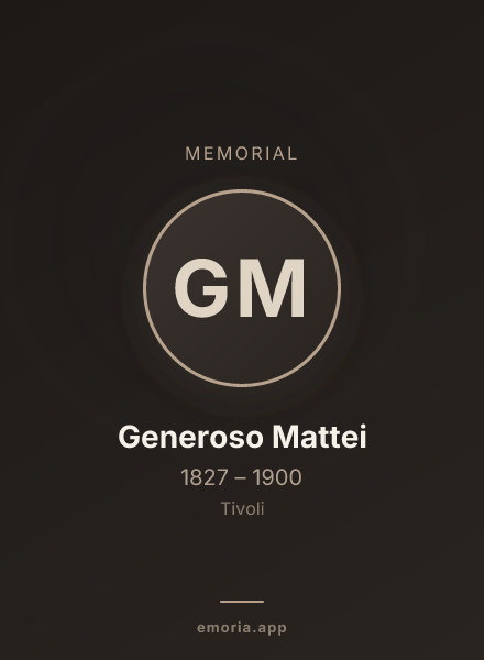 Memorial portrait of Generoso Mattei