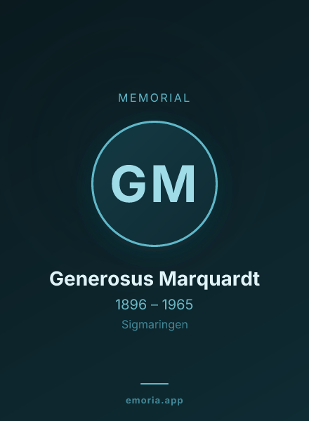 Memorial portrait of Generosus Marquardt