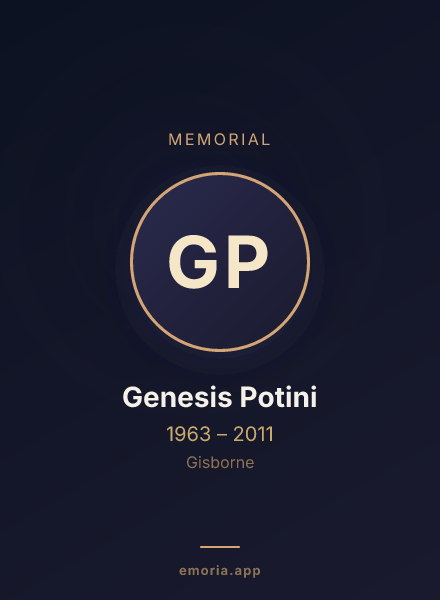Memorial portrait of Genesis Potini