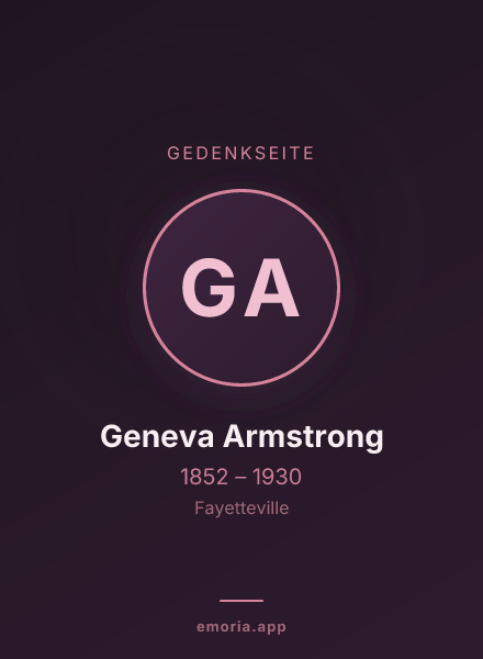 Gedenkportrait von Geneva Armstrong