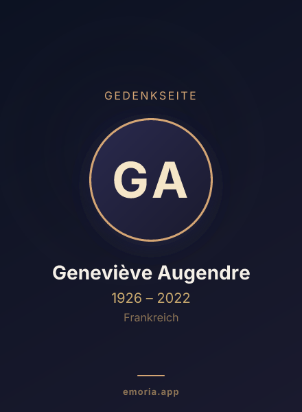 Gedenkportrait von Geneviève Augendre