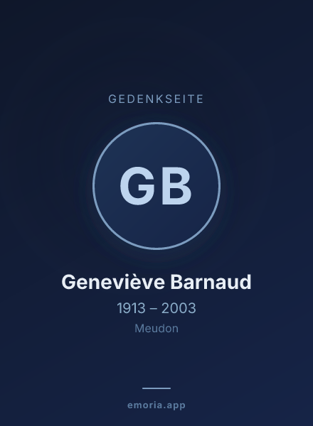 Gedenkportrait von Geneviève Barnaud