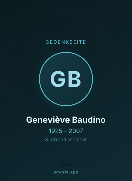 Gedenkportrait von Geneviève Baudino