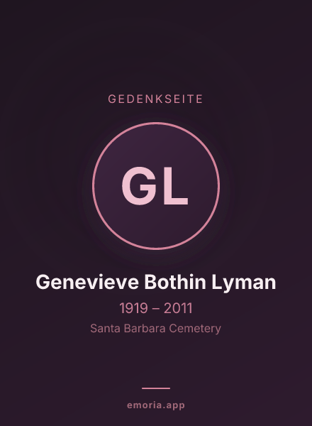 Gedenkportrait von Genevieve Bothin Lyman