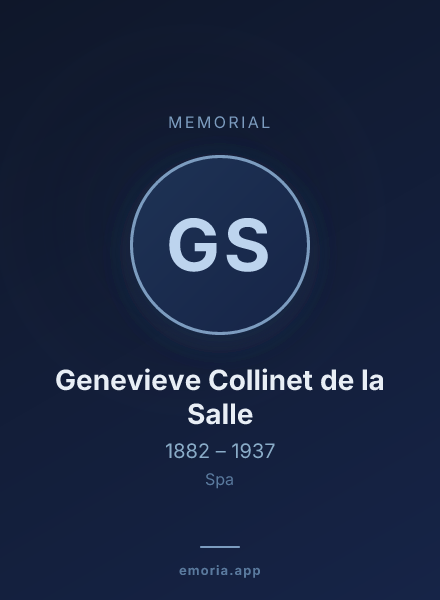 Memorial portrait of Genevieve Collinet de la Salle