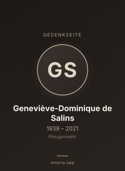Gedenkportrait von Geneviève-Dominique de Salins