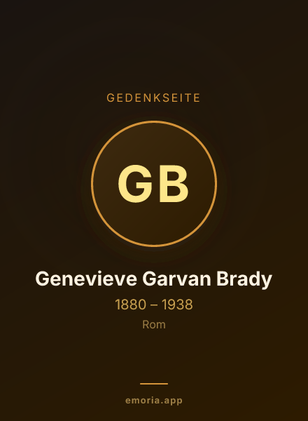 Gedenkportrait von Genevieve Garvan Brady