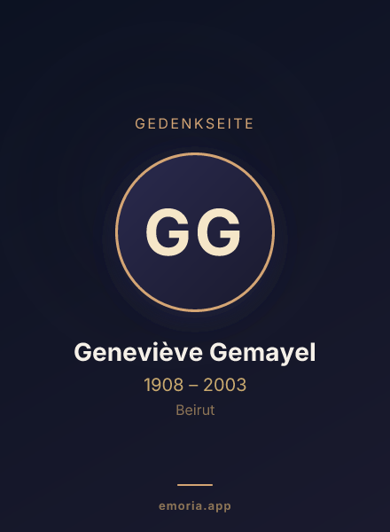 Gedenkportrait von Geneviève Gemayel