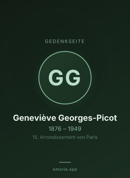 Gedenkportrait von Geneviève Georges-Picot