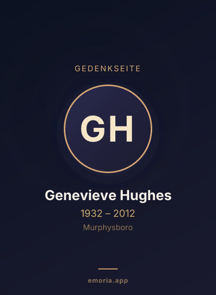 Gedenkportrait von Genevieve Hughes