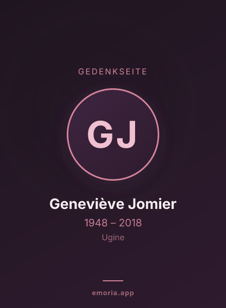 Gedenkportrait von Geneviève Jomier