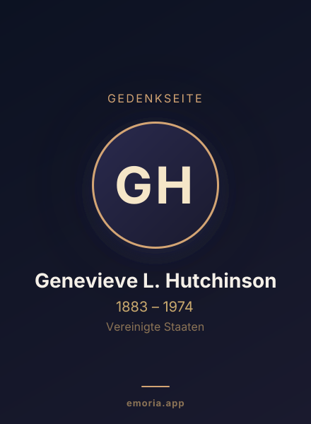 Gedenkportrait von Genevieve L. Hutchinson