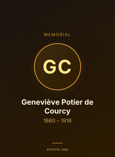 Memorial portrait of Geneviève Potier de Courcy