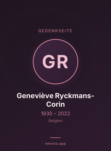 Gedenkportrait von Geneviève Ryckmans-Corin