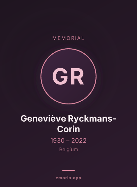 Memorial portrait of Geneviève Ryckmans-Corin